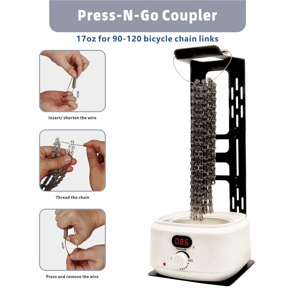 Bicycle Chain Wax Melting Pot, Waxing Melter with Precise Temperature Control...