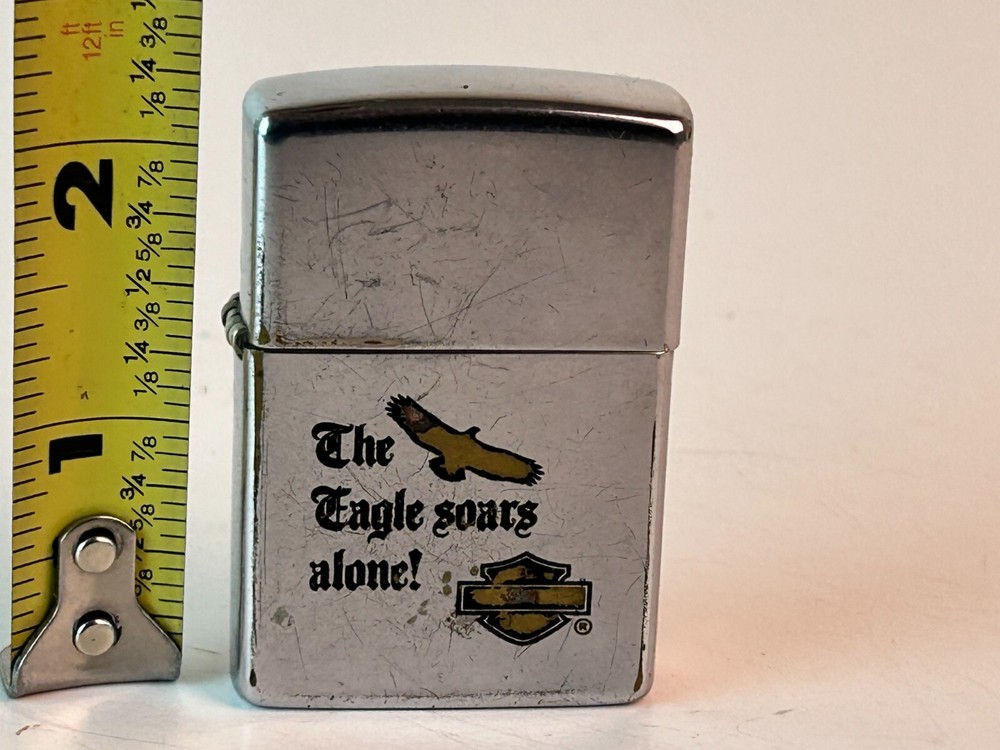 Zippo 1991 Harley Davidson "The Eagle Soars Alone" Cigarette Lighter, Original