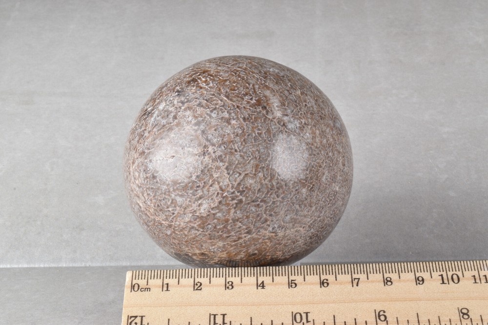 Large Dinosaur Bone Sphere from Morocco 7.7 cm # 21479