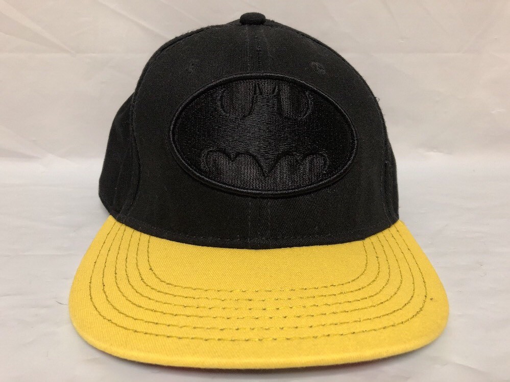 Batman DC Comics Bat Symbol Youth Adjustable Baseball Cap Hat Dark Knight EUC