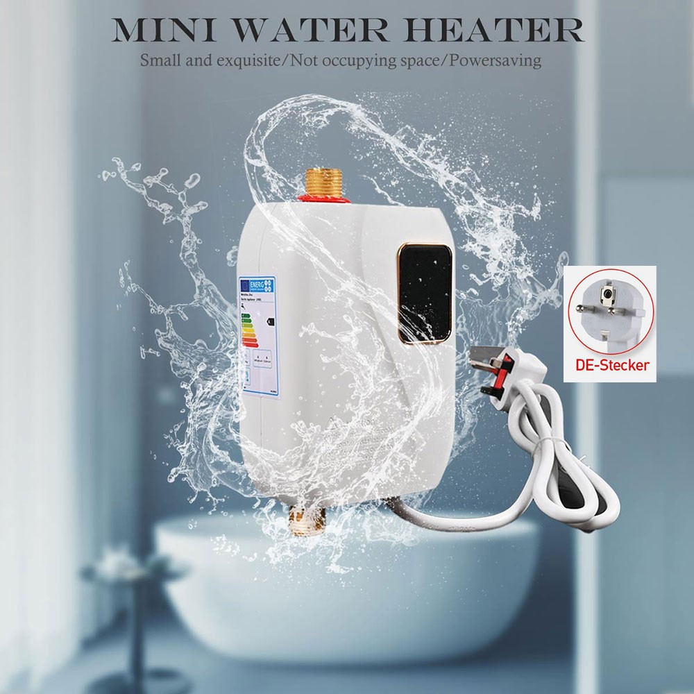 3000W Instant Electric Tankless Hot Water Heater Kitchen Bathroom Sink Tap Under