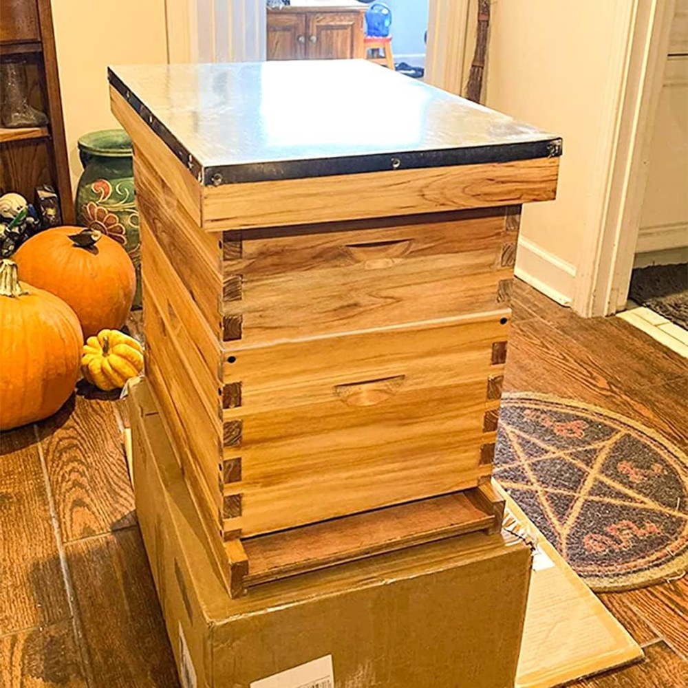 Beehive 8 Frame Bee Hives & Supplies Starter Kit Bee Hive Beginner Honey Bee