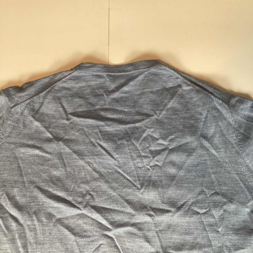 Murano Mens Sweater Long Sleeve Sz L Large Comfort Pullover Solid V Neck