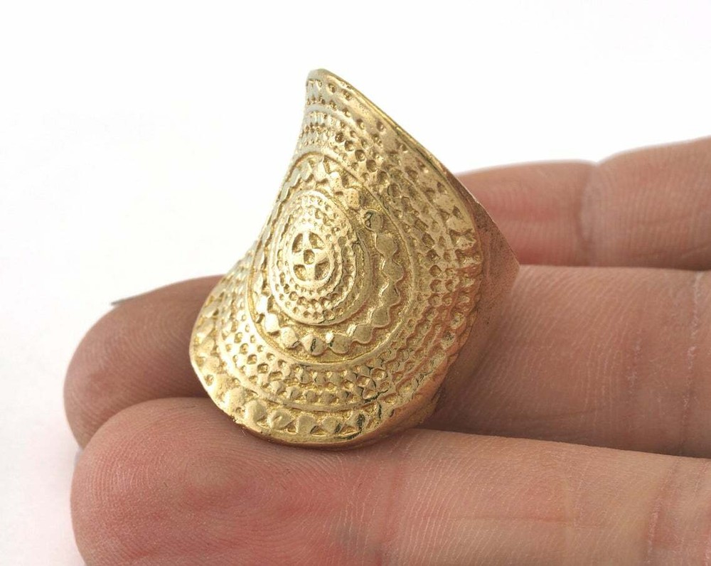 Adjustable Ring Raw Brass (16mm 5US inner size - Adjustable ) OZ3717 27mm