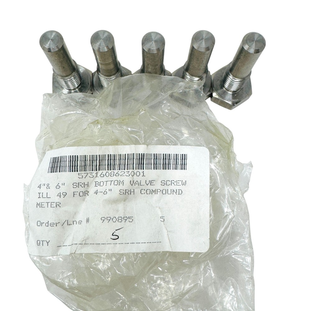Hex Bolt for 4-6 in SRH Compound Water Meter, 5 Pack