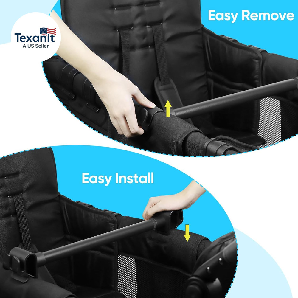 Universal Forward-Facing Stroller Wagon Support Bar,Length Adjustable Crossbar w
