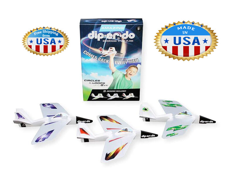 Flying Kids Toy, Educational , Amazing Loop & Circle Glider + 2 Paper Gliders