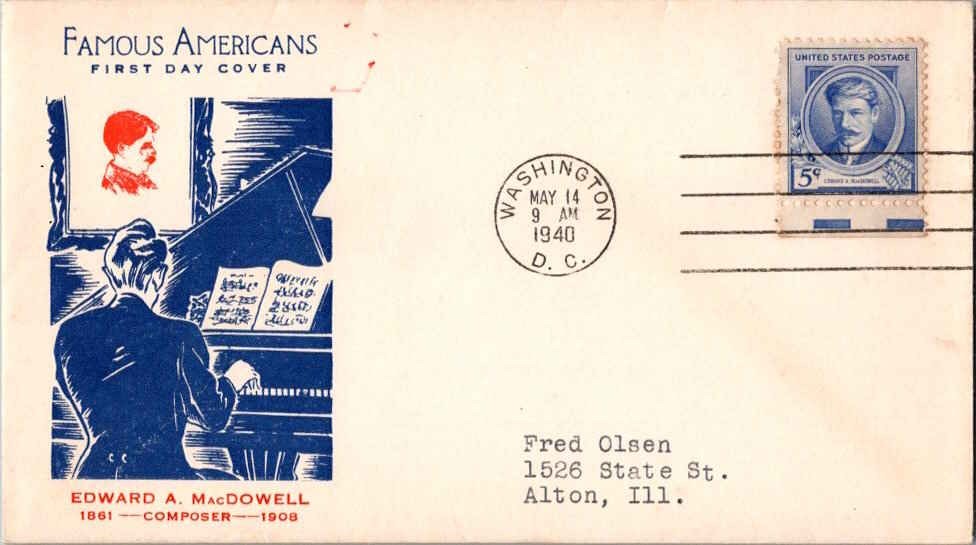 United States Scott 882 Typewritten Address.