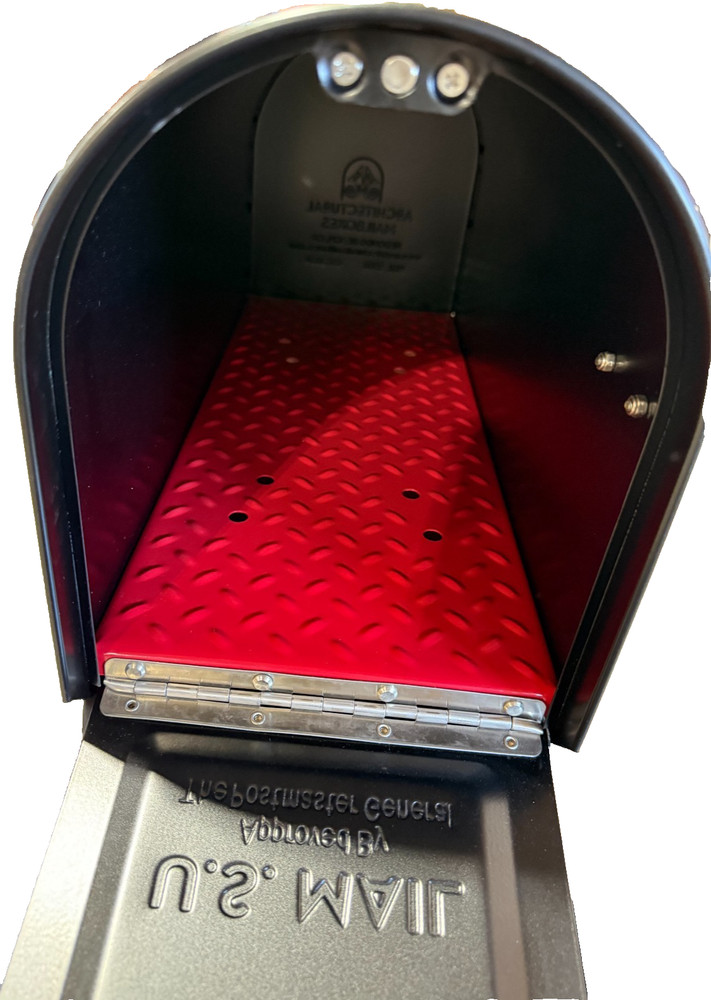 MAILBOX 5560B-R-10 Architectural Mailboxes Sequoia Post Mount Mailbox, Large, BL