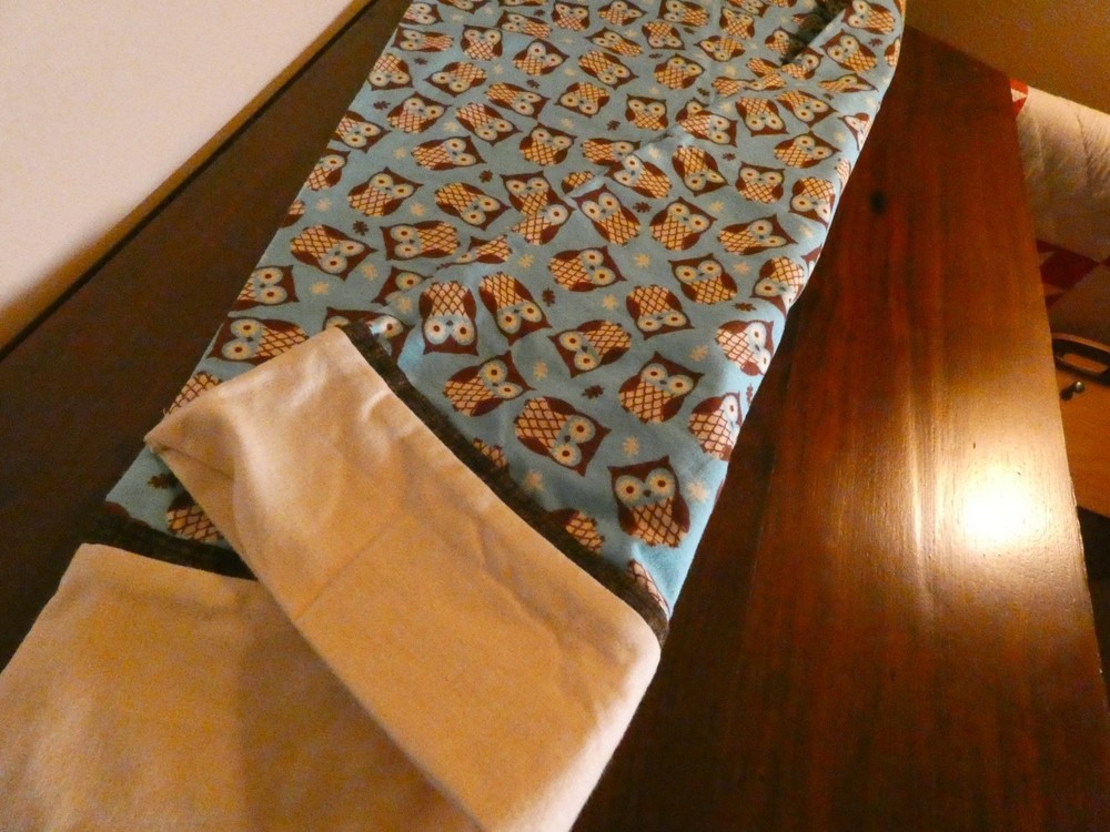 Handmade Pillowcase Flannel Owls