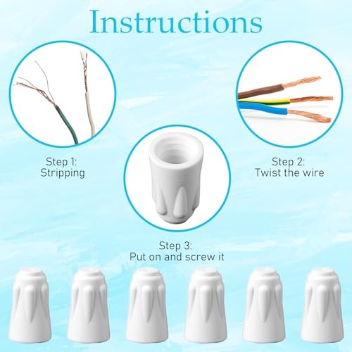 cobee 36 Pcs Ceramic Wire Connector, High Temp Wire Connectors White Ceramic