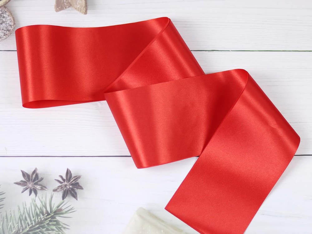 6 Pack Red Blank Sashes Plain Satin Sashes for DIY Party Decorations Pageants
