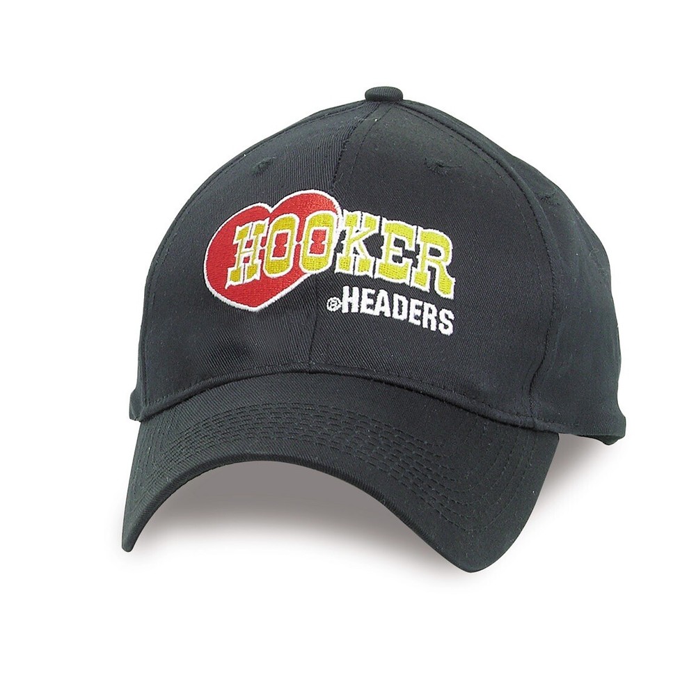 Hooker Headers Embroidered Adjustable Black Hat.  BACK IN STOCK!
