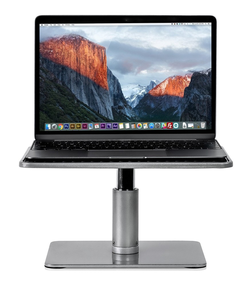 Mount-It! Adjustable Height Laptop Stand for MacBook Pro, Ergonomic Silver