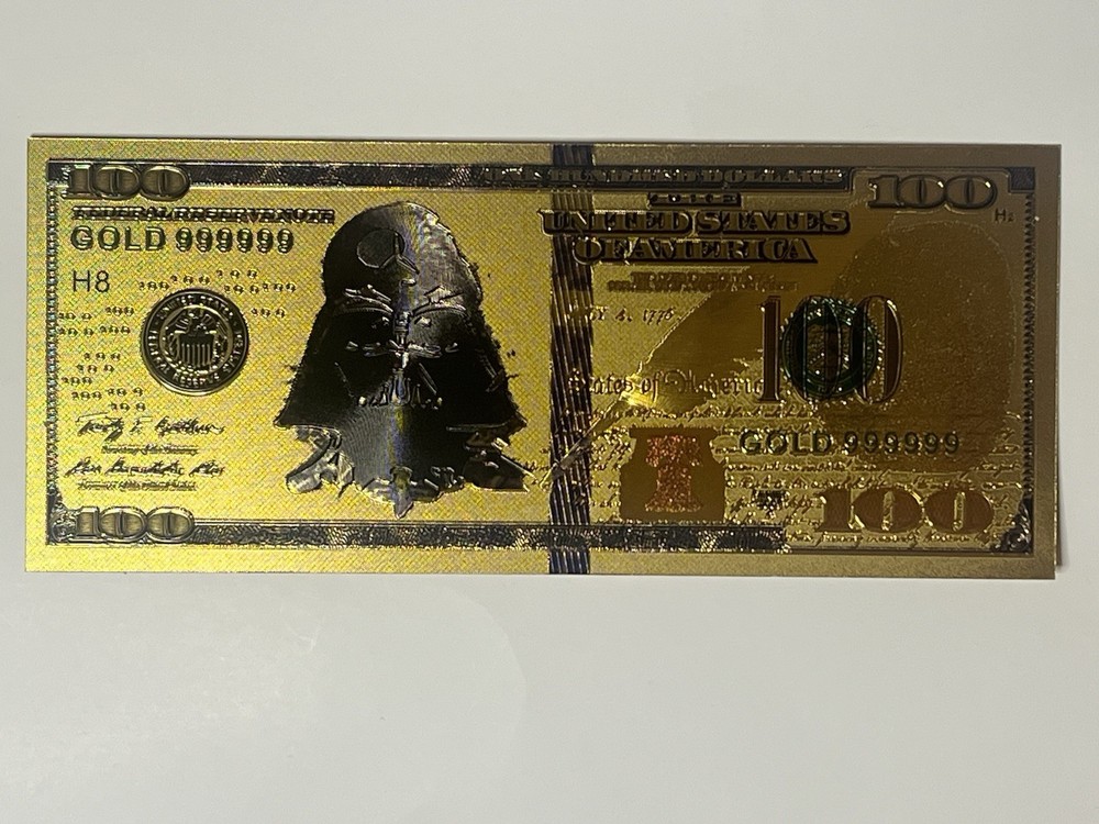 Dark Vader $100 Gold Foil Bill
