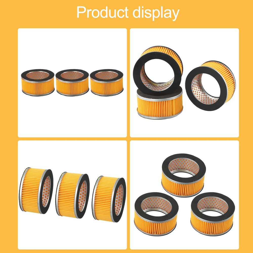 Yellow Cylinder Shape Air Compressor Element Filters Assembly Set Replacement