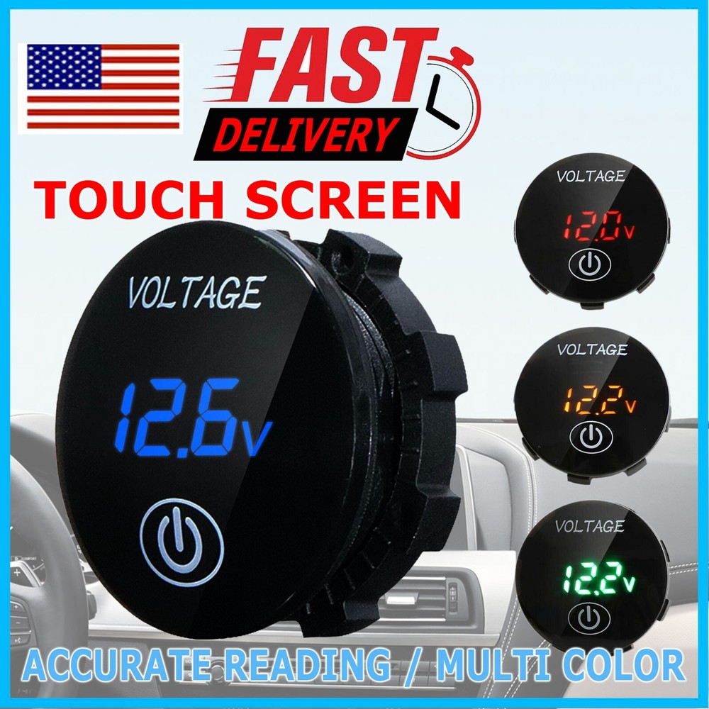 DC 12V-24V LED Panel Digital Voltage Volt Meter Display Voltmeter Motorcycle Car