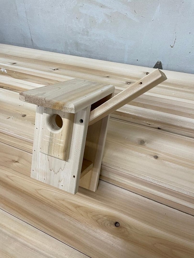 (4) white cedar Bluebird nesting box Kits