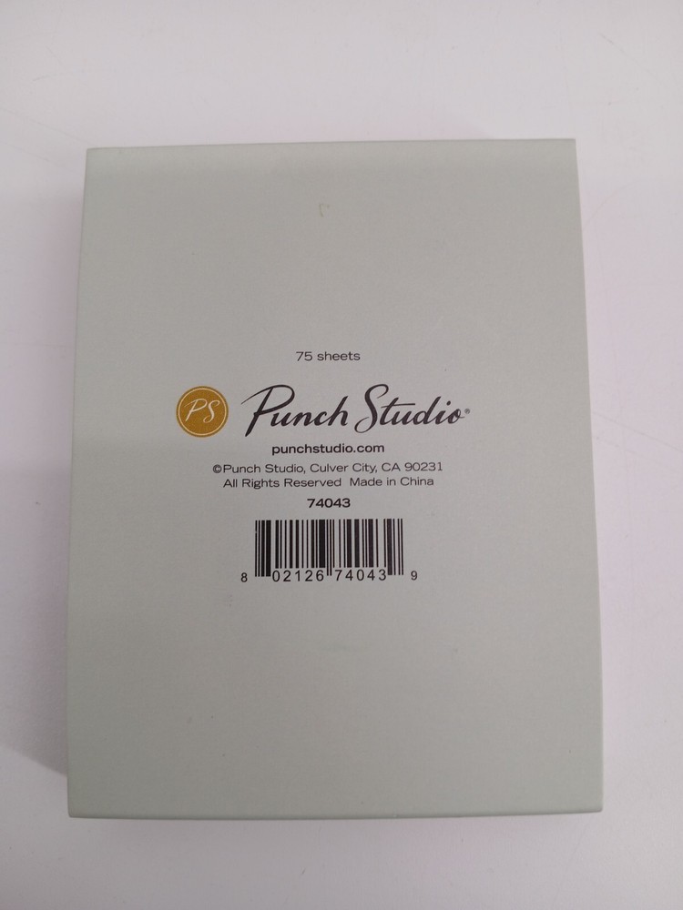 Punch Studio Jeweled Paris Theme Eiffeil Tower Mini Foldover Notepad