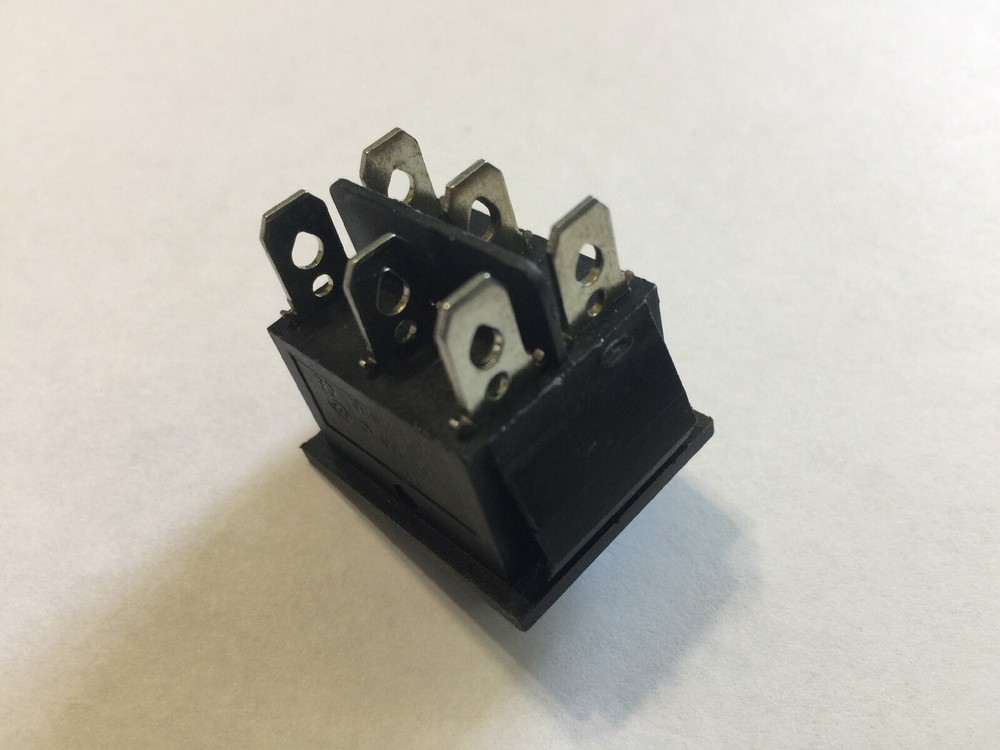 Genuine Switch —DPDT Double Pole Double Throw 6-Pin (ON-ON) 20amp Rocker Switch