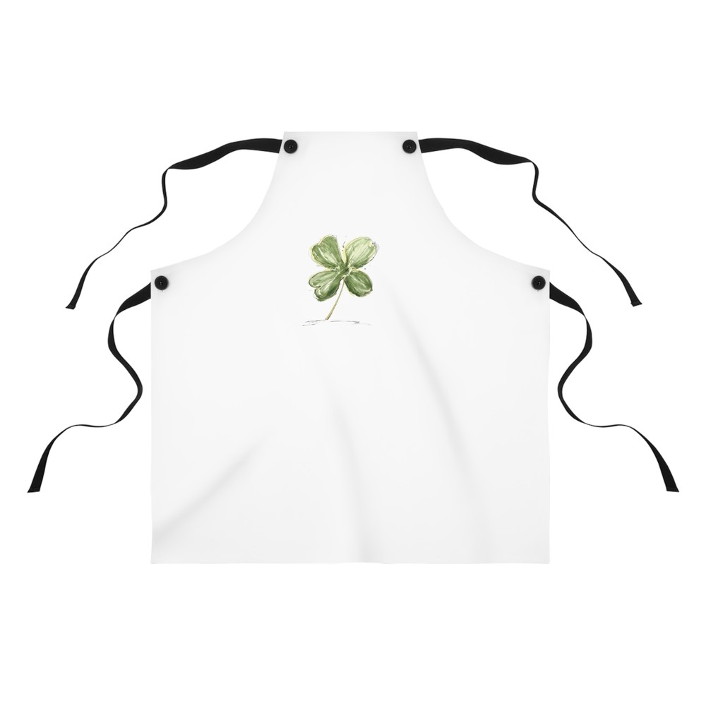 Apron (AOP) Four Leaf Clover/Sprout/Leaf