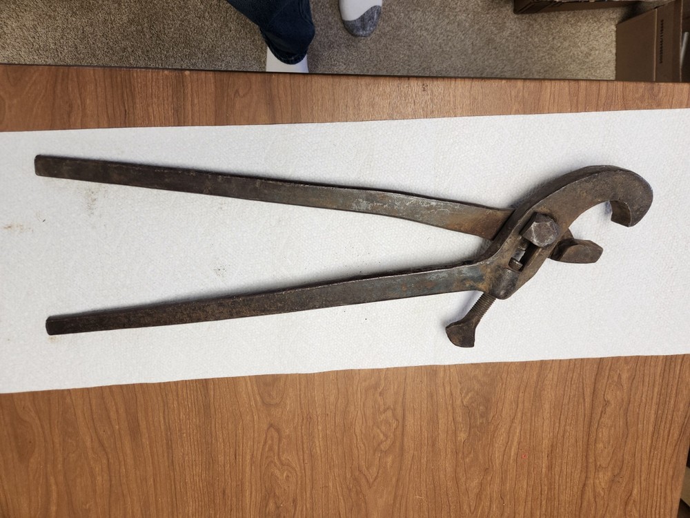 Vintage Primitive Blacksmith Pipe Wrench - Ashcroft #3
