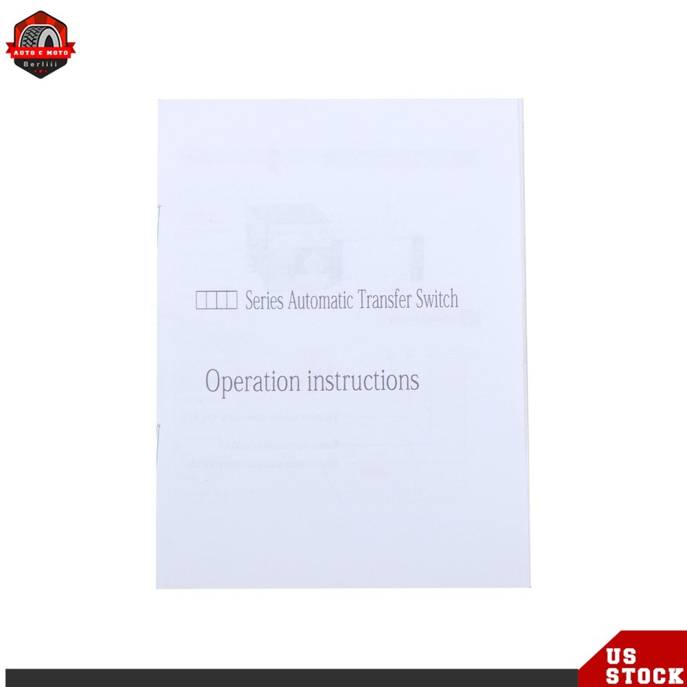 1 Pack ATS Automatic Transfer Switch 400A 4 Poles Grid to AC Generator 110V 220V