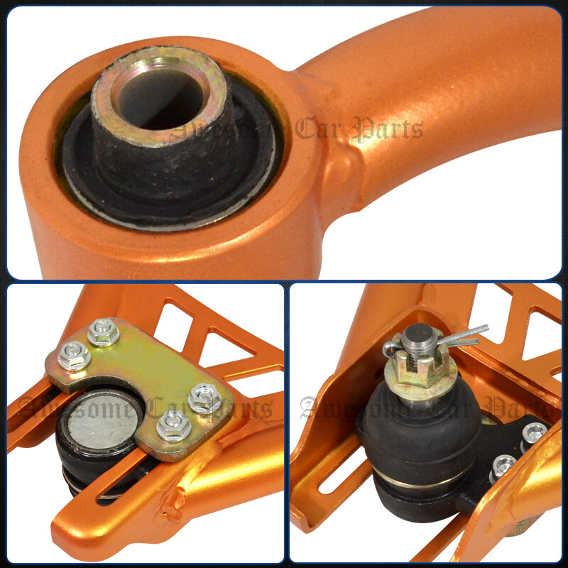 For 00-09 S2000 Ap1 Ap2 Front Replacement Steel Adjustable Camber Arm Kit Gold
