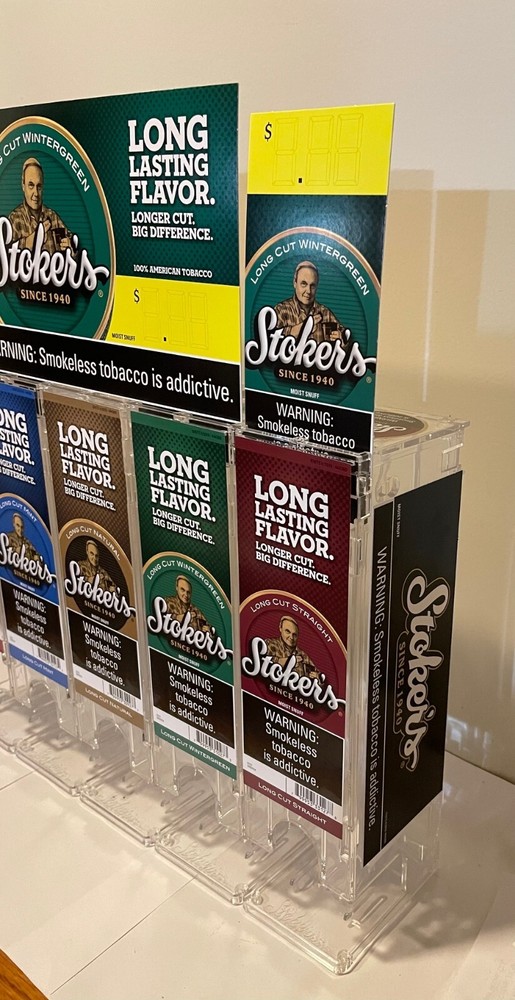Stokers Moist Snuff Tobacco Six Can Module Display Case