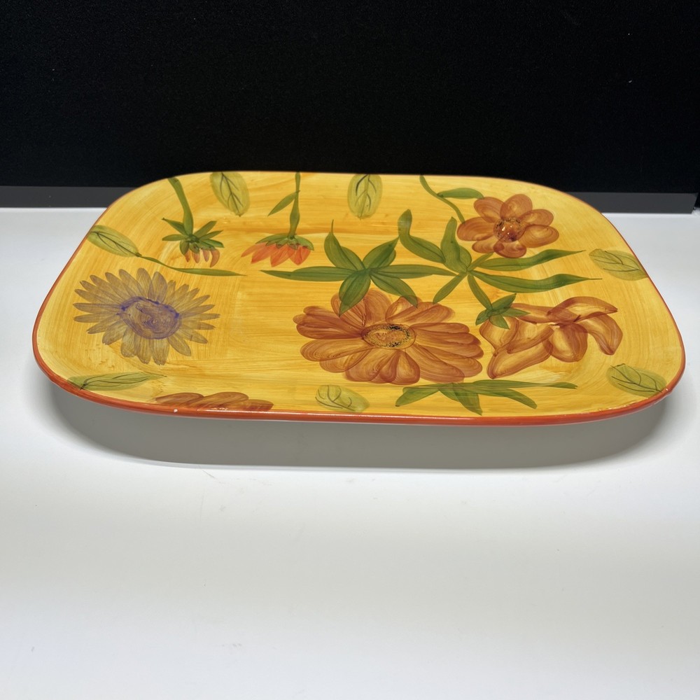 12.25”x 15” Flower Pattern Serving Platter