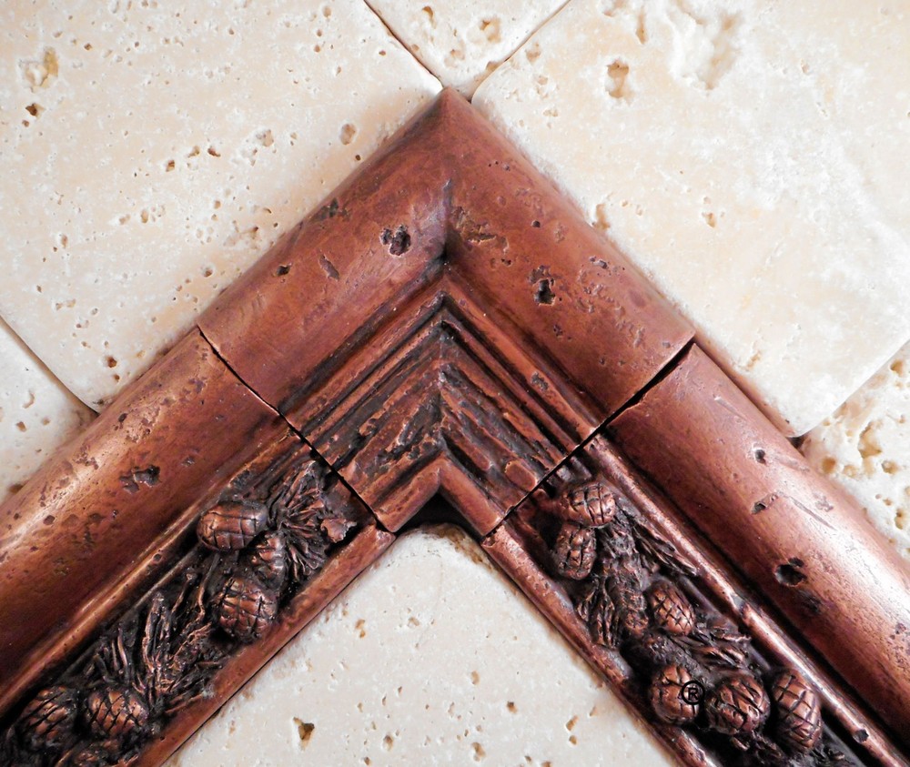 Antiqued Copper Pinecone Chair Rail