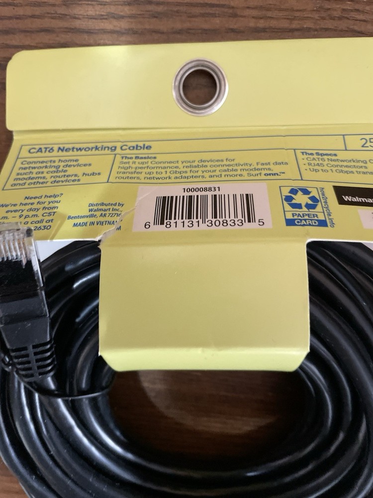 Surf Onn. CAT6 Networking Cable 25 FT
