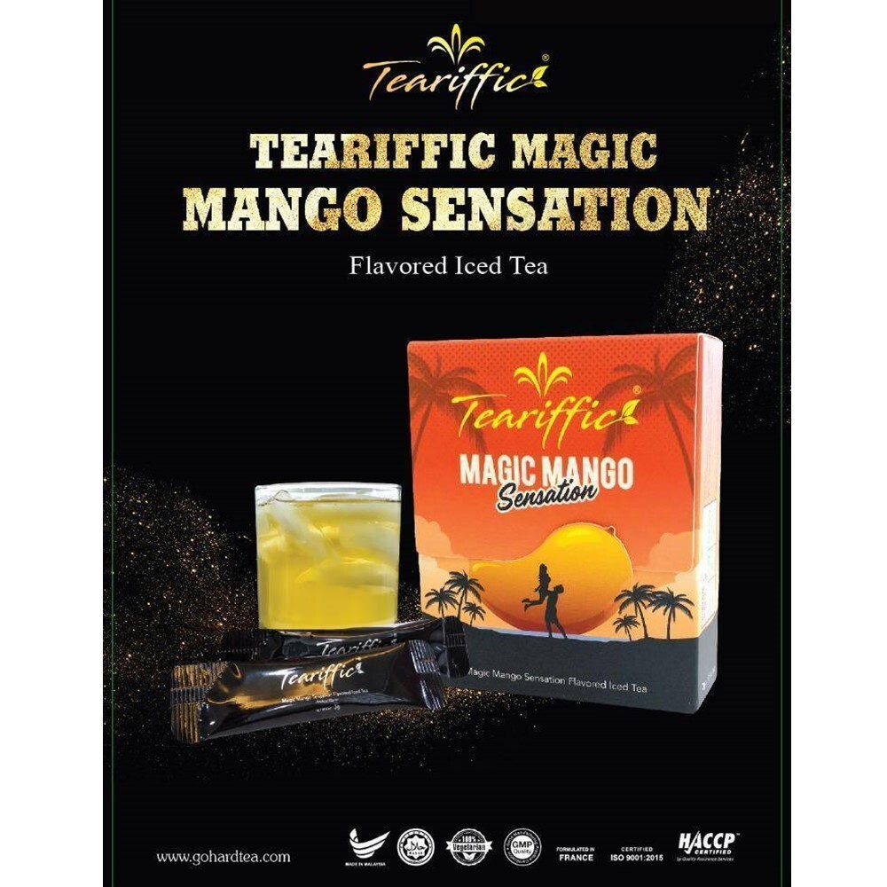 4 Teariffic Magic Mango Sensation Tea Cafe Herb Boost Energy Coffee (12 Sachets)