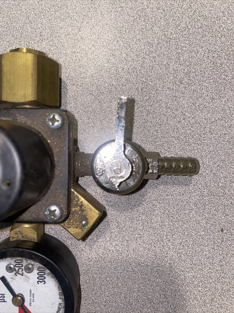 Vintage Cornelius Co2 Regulator With Banner Co. Gauges. Untested.