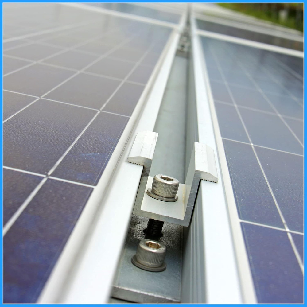 48 Pack Solar Panel Mid Clamps 1.06 Inch Solar Panel Bracket Aluminium Mounting