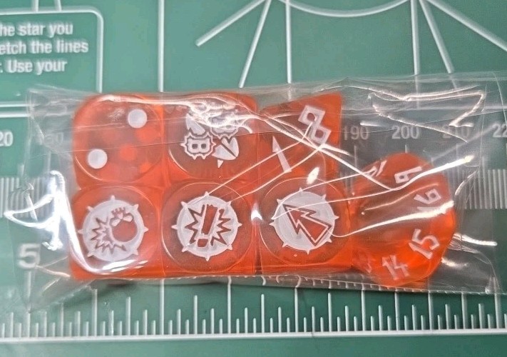 Dungeon Bowl - Blood Bowl - Orange Starter Set Dice
