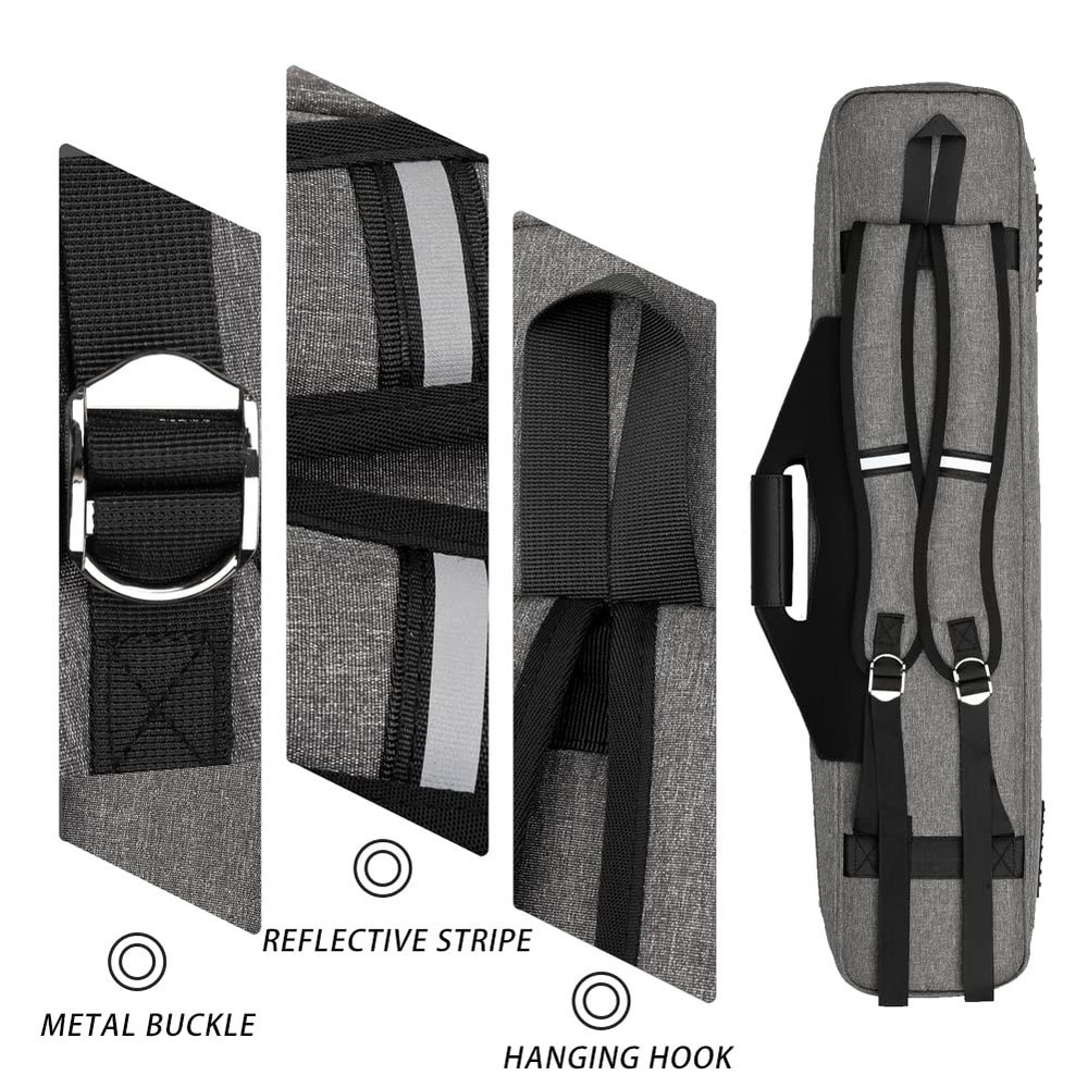 Pool Cue Case 4x4 with Backpack Straps Carrying Case for 4 Pool Cues