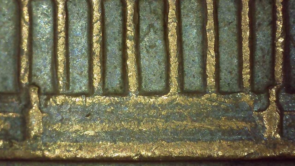 1969 D Lincoln Penny error floating roof, missing FG