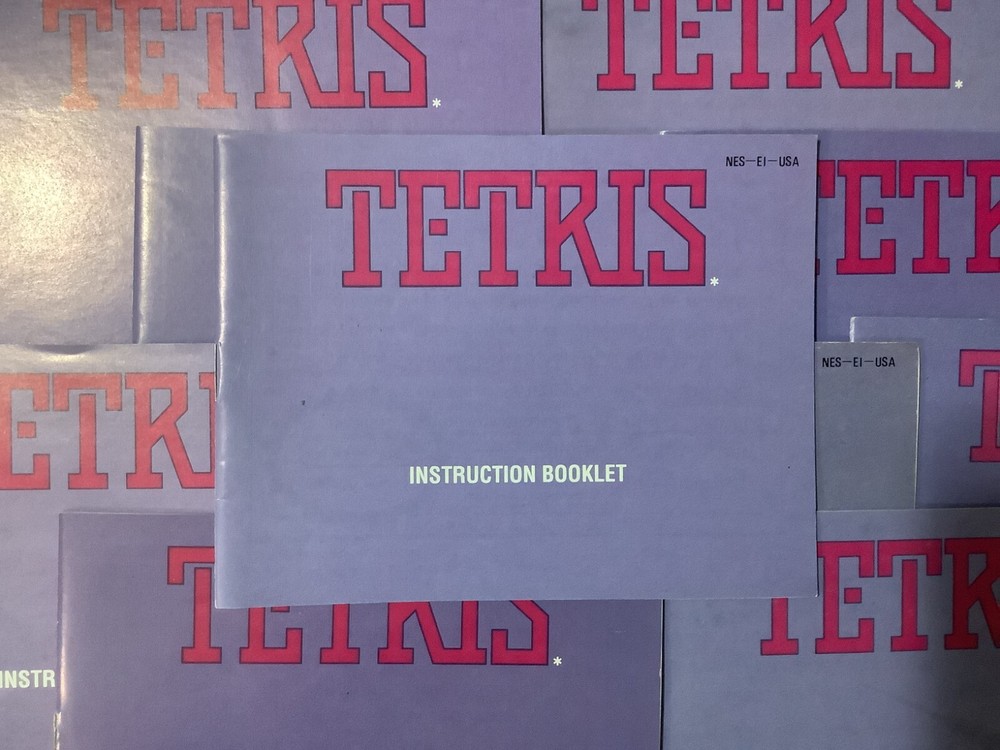 Tetris NES Nintendo Instruction Manual Only