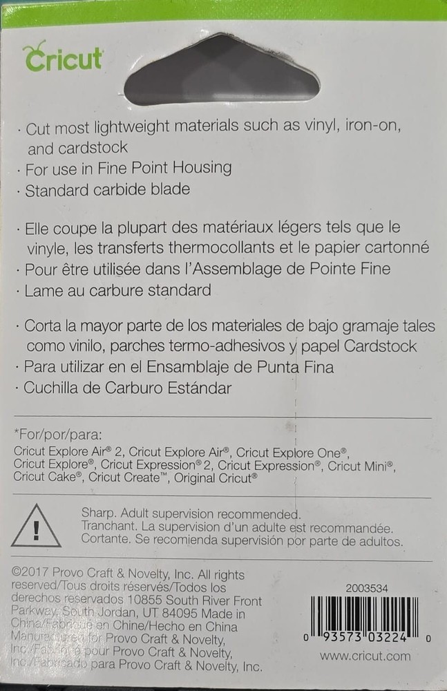 Cricut® Fine-Point Replacement Blades (2 ct)