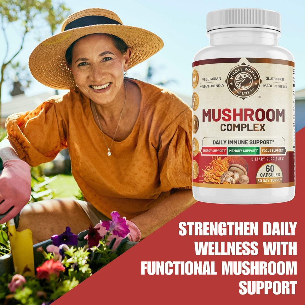 Mushroom Complex Supplement. USA Made.