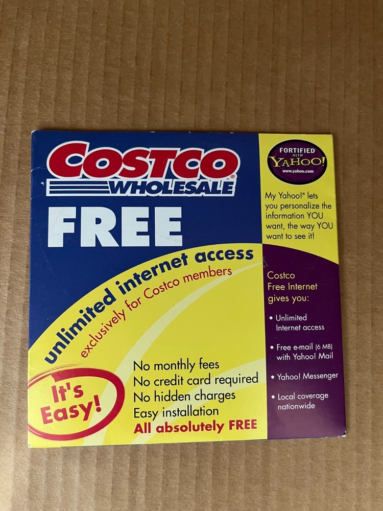 Vintage Costco Free Unlimited Internet Access CD-ROM, 2000