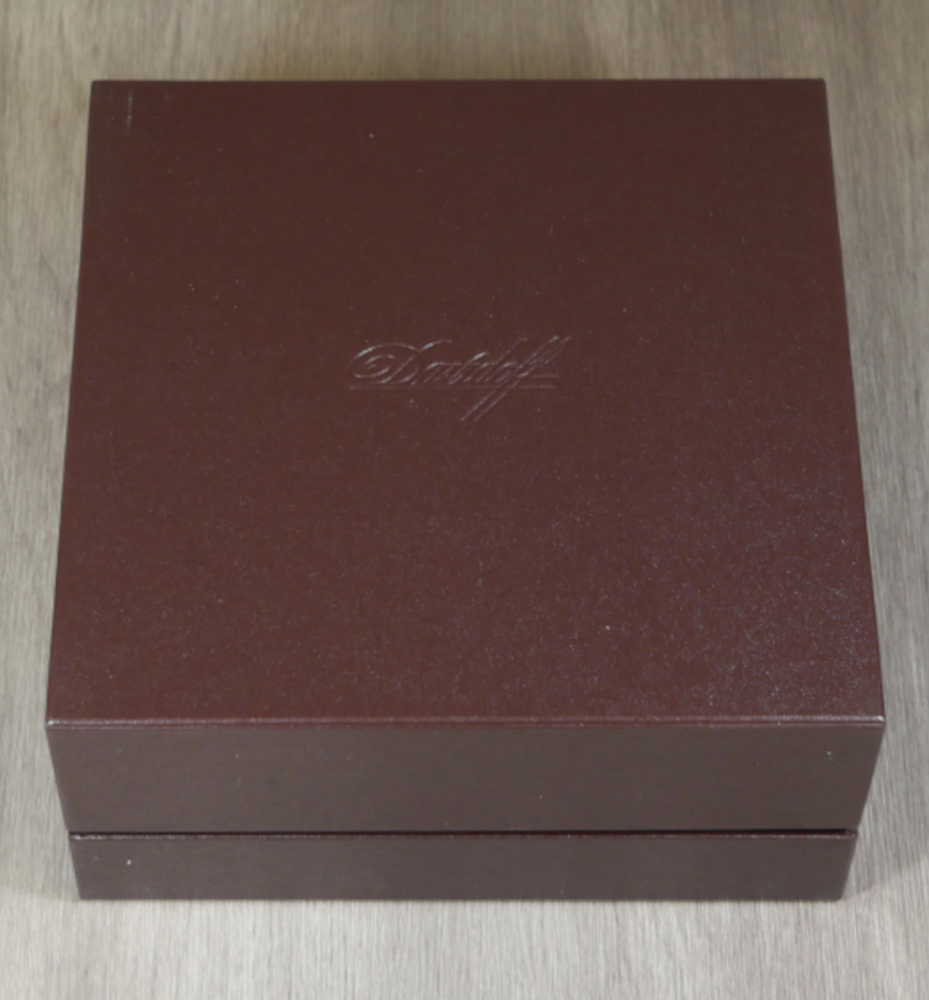 Davidoff Black Leather Leaf Pattern Double Cigar Case / Pouch 105582