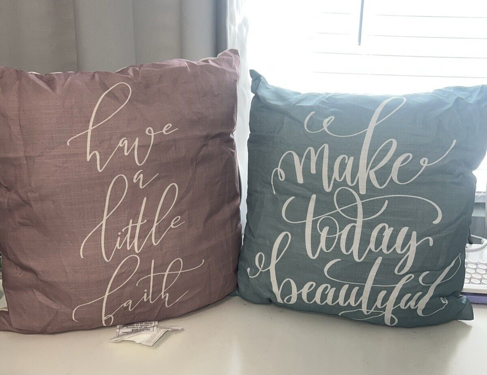 MORGAN HOME Typography  Printed 18 x 18 in Decorative Pillow