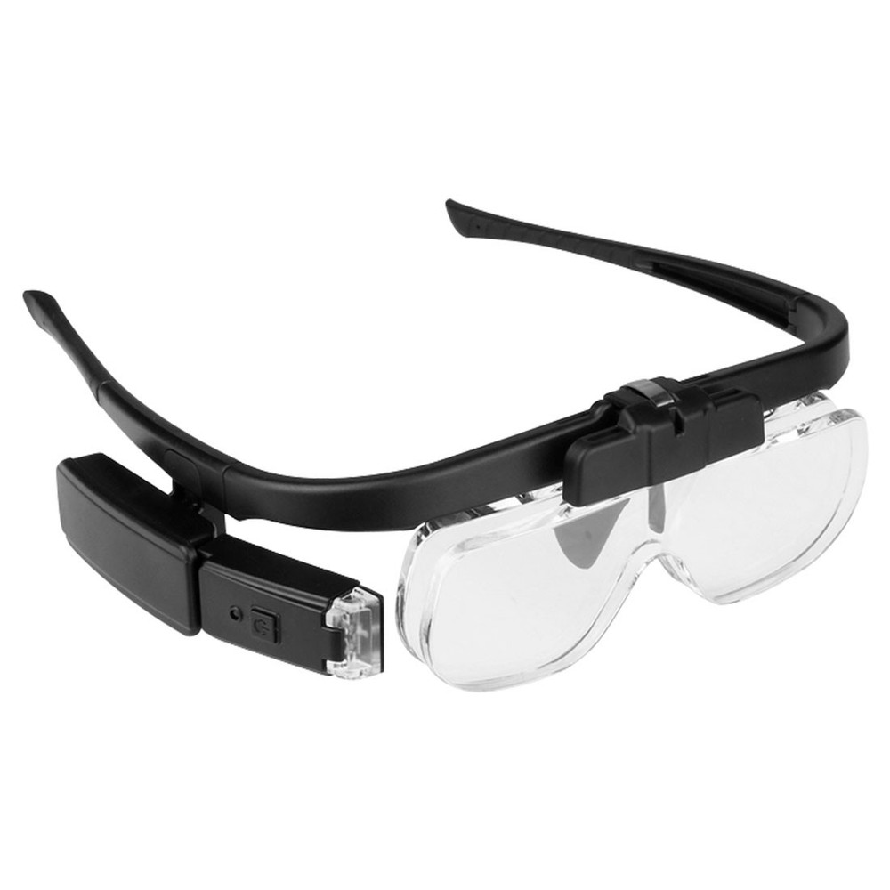 Rechargeable LED Light Magnifying Glass Adjusting Magnifier Loop With Lens