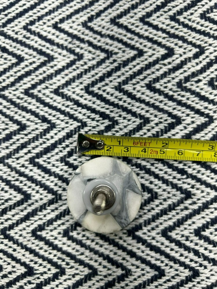 Round Gray & White Terrazzo Style Drawer Pull Knob 1.5" Diameter