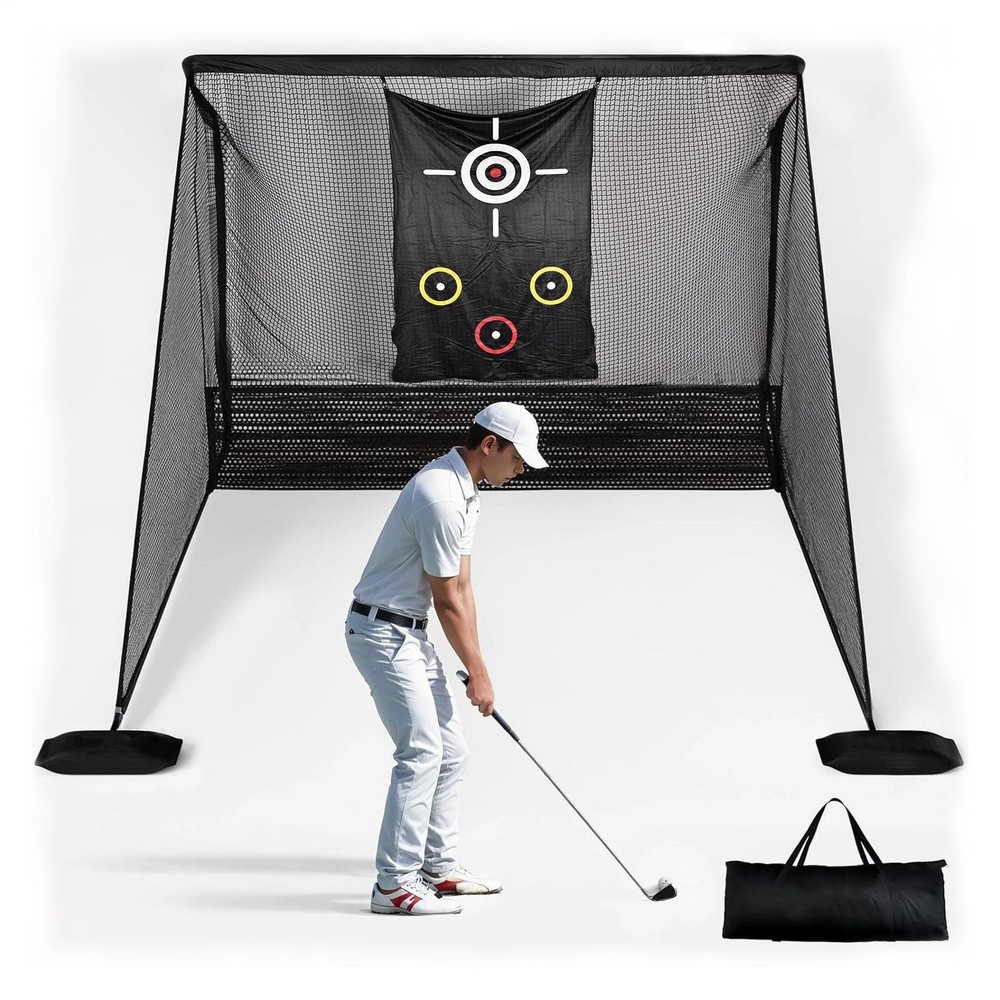 11x10ft Heavy Duty Golf Hitting Net with Target Cloth Driving Golf Training Net