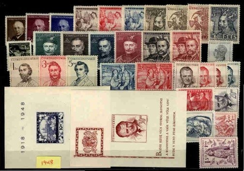 Czechoslovakia 1948   MNH Year set