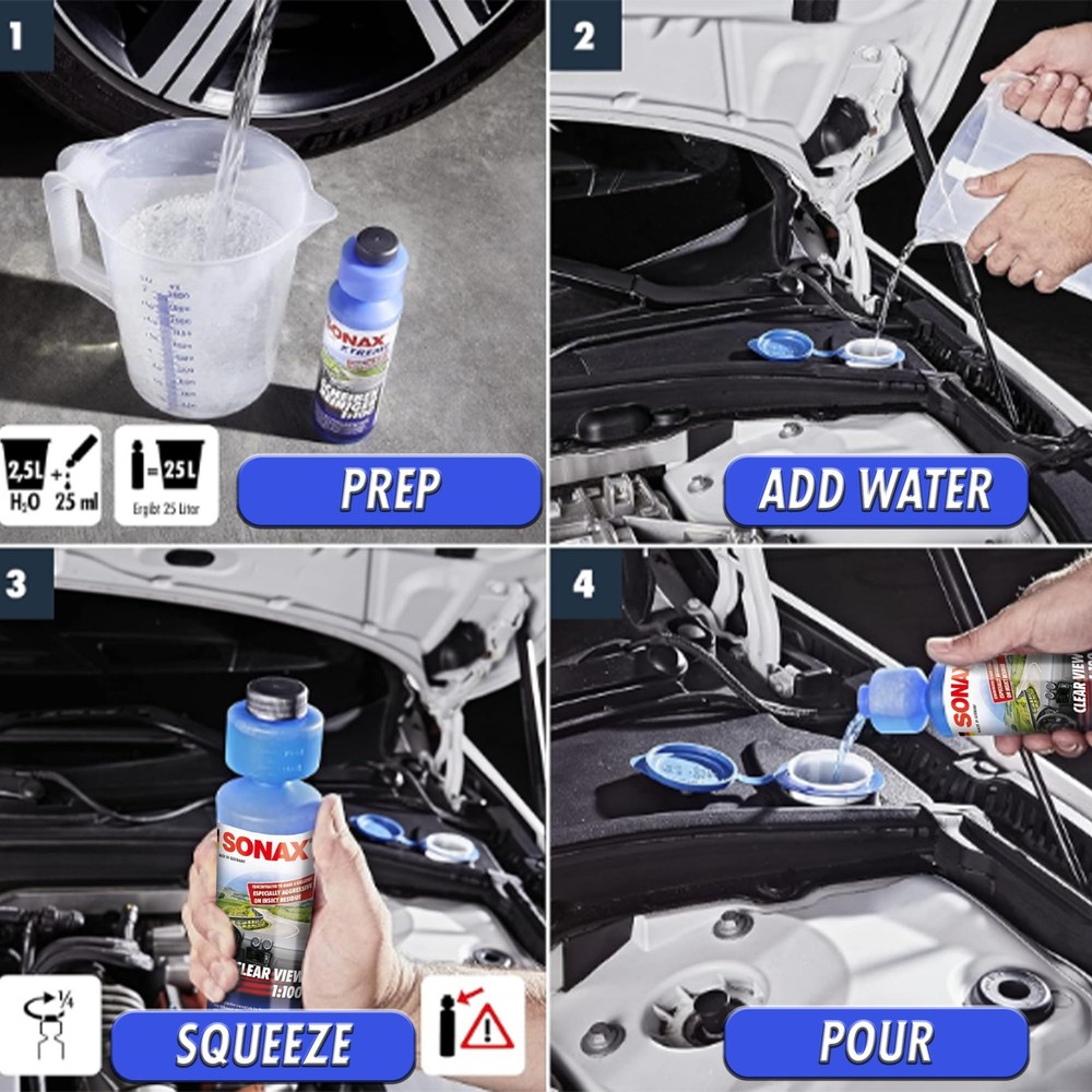 SONAX Clear View Concentrate 271141 | High-Performance Windshield Cleaner...