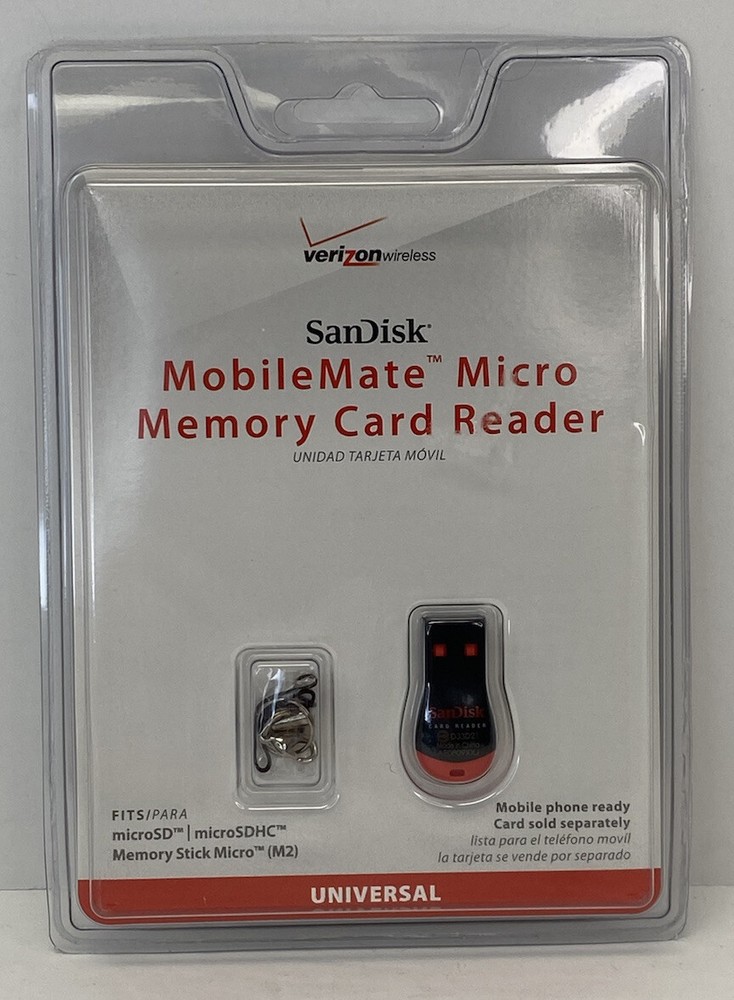 Verizon Sandisk Mobilemate Micro Memory Card Reader Universal SDDR-121-V11M
